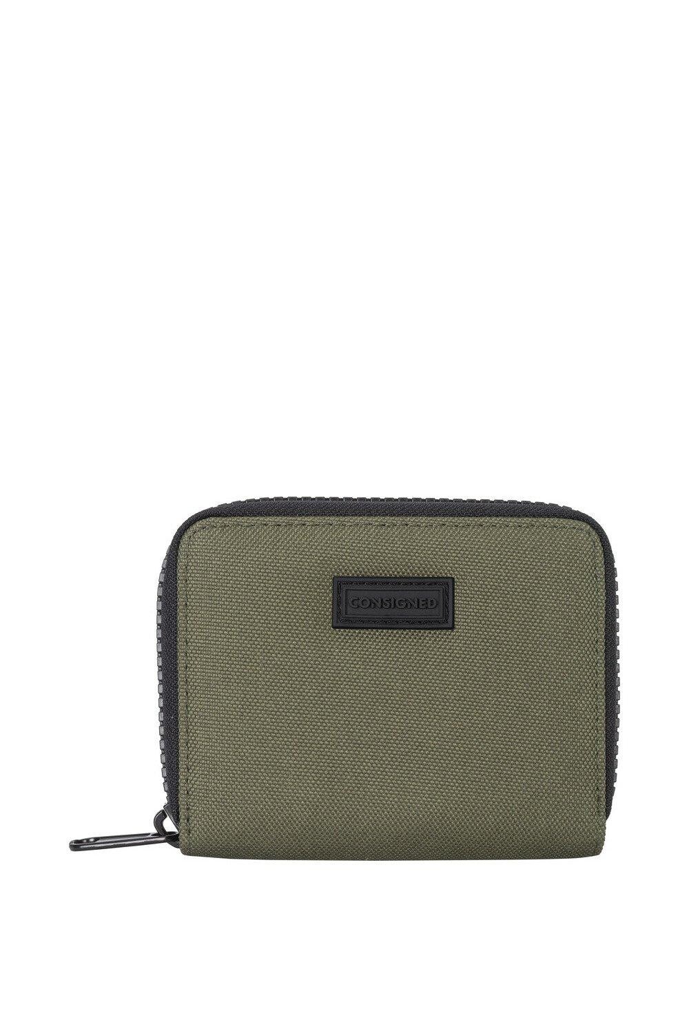 

Круглый кошелек Selus Chunky на молнии Consigned, хаки