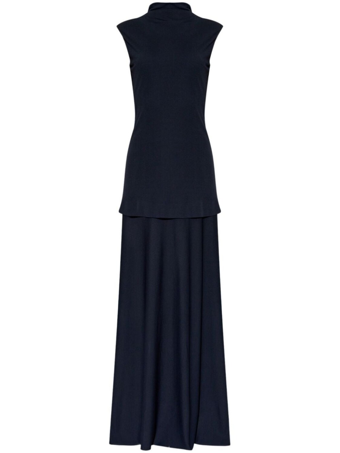 

Jil Sander многослойное платье макси без рукавов, синий