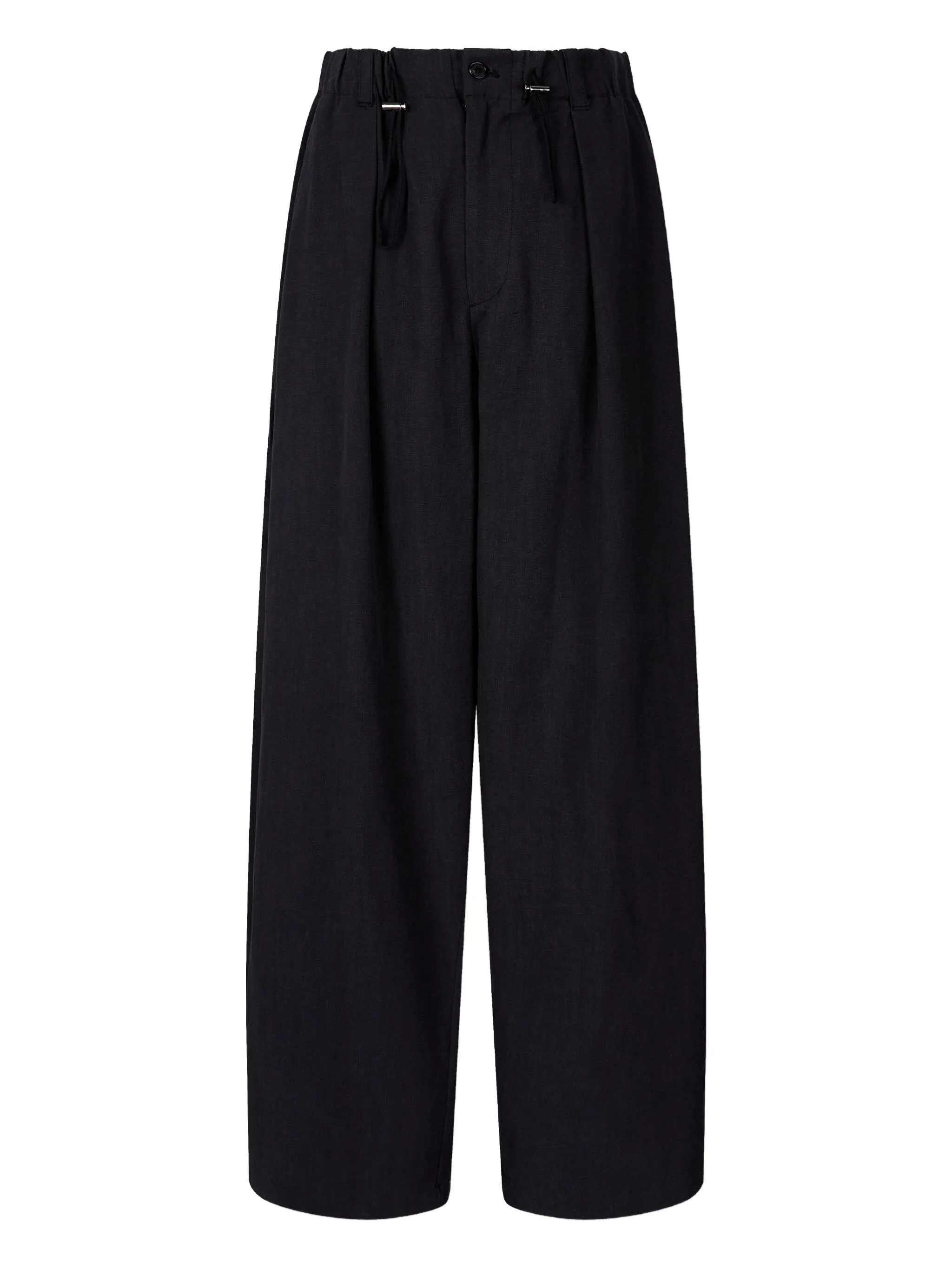 

Брюки с кулиской и складками Studio Tomboy, черный