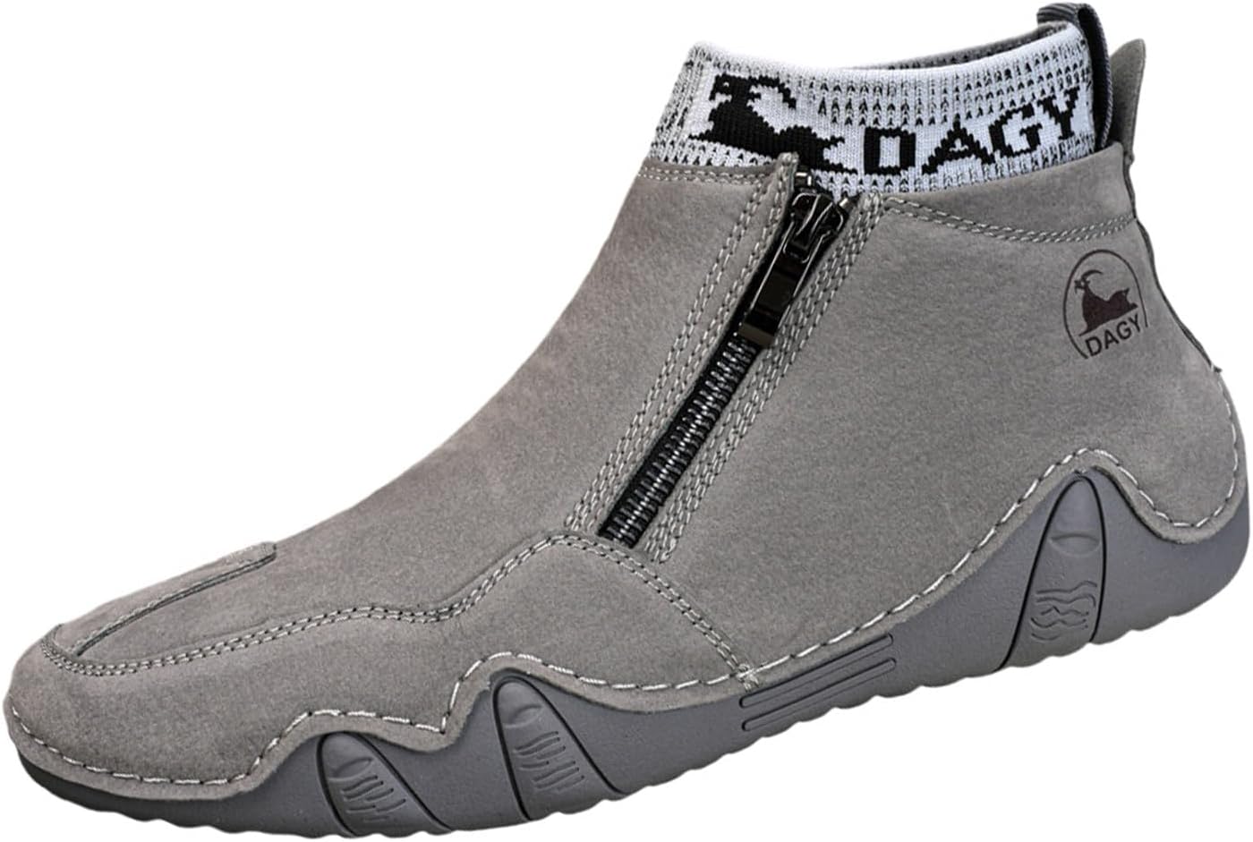 

Мужские кожаные ботинки LGHLMCL Chukka на щиколотке, повседневные, без шнурков, серый