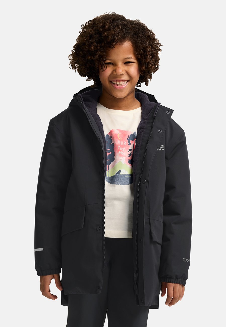 Зимняя куртка Jack Wolfskin CANVEY KIDS UNISEX, Black — фото 2