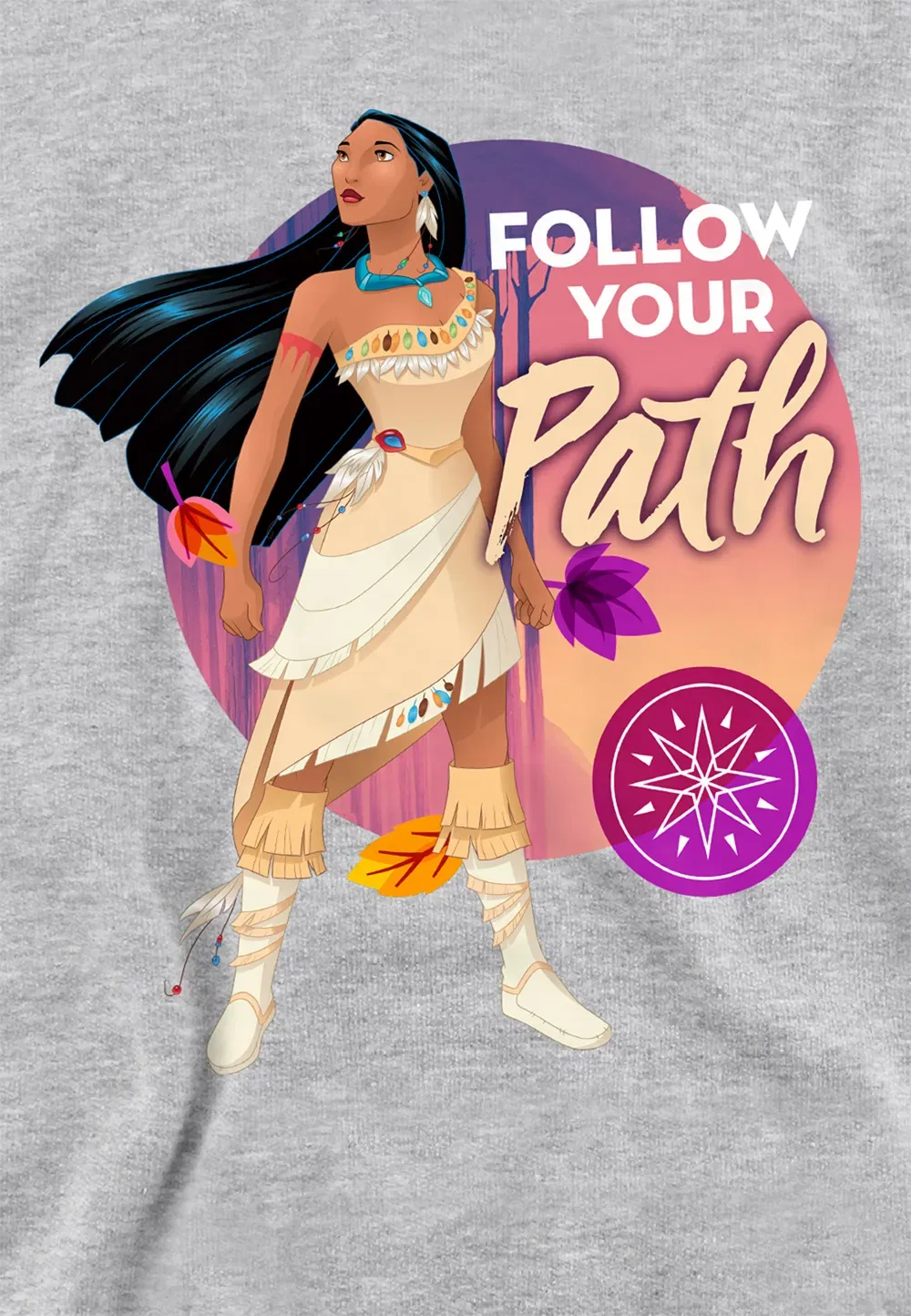 Детский худи Disney Pocahontas Athletic Heather, серый — фото 2