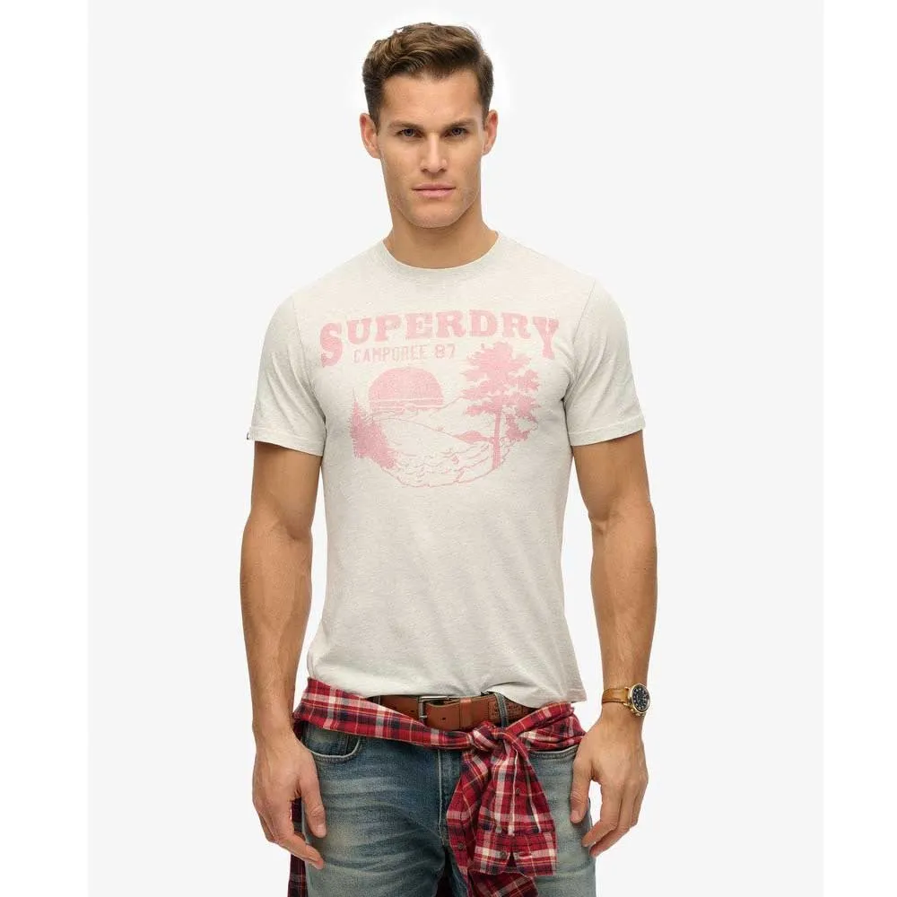 

Футболка с коротким рукавом Superdry Lo-Fi Outdoor Mono Relaxed, белый
