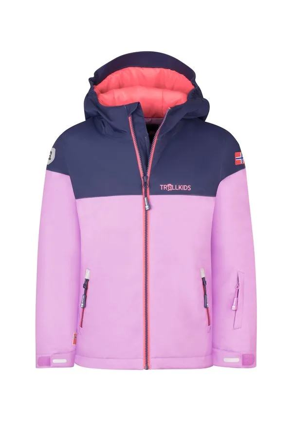 Лыжная куртка hallingdal Trollkids, Light Violet/Deep Violet/Coral Pink