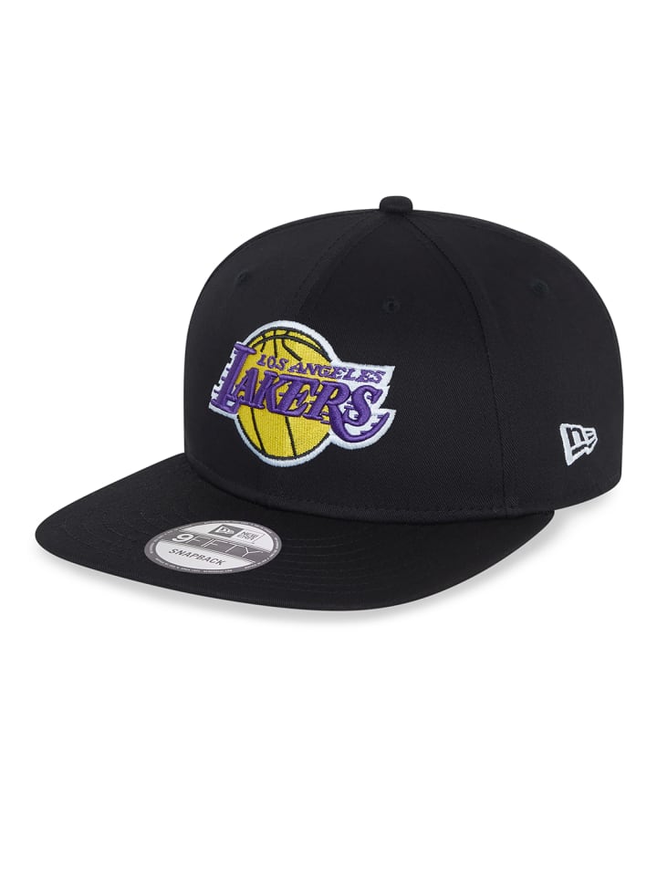 

NEW ERA Бейсболка 9FIFTY с регулируемой застежкой, логотипом LA Lakers и плоским козырьком, черного цвета