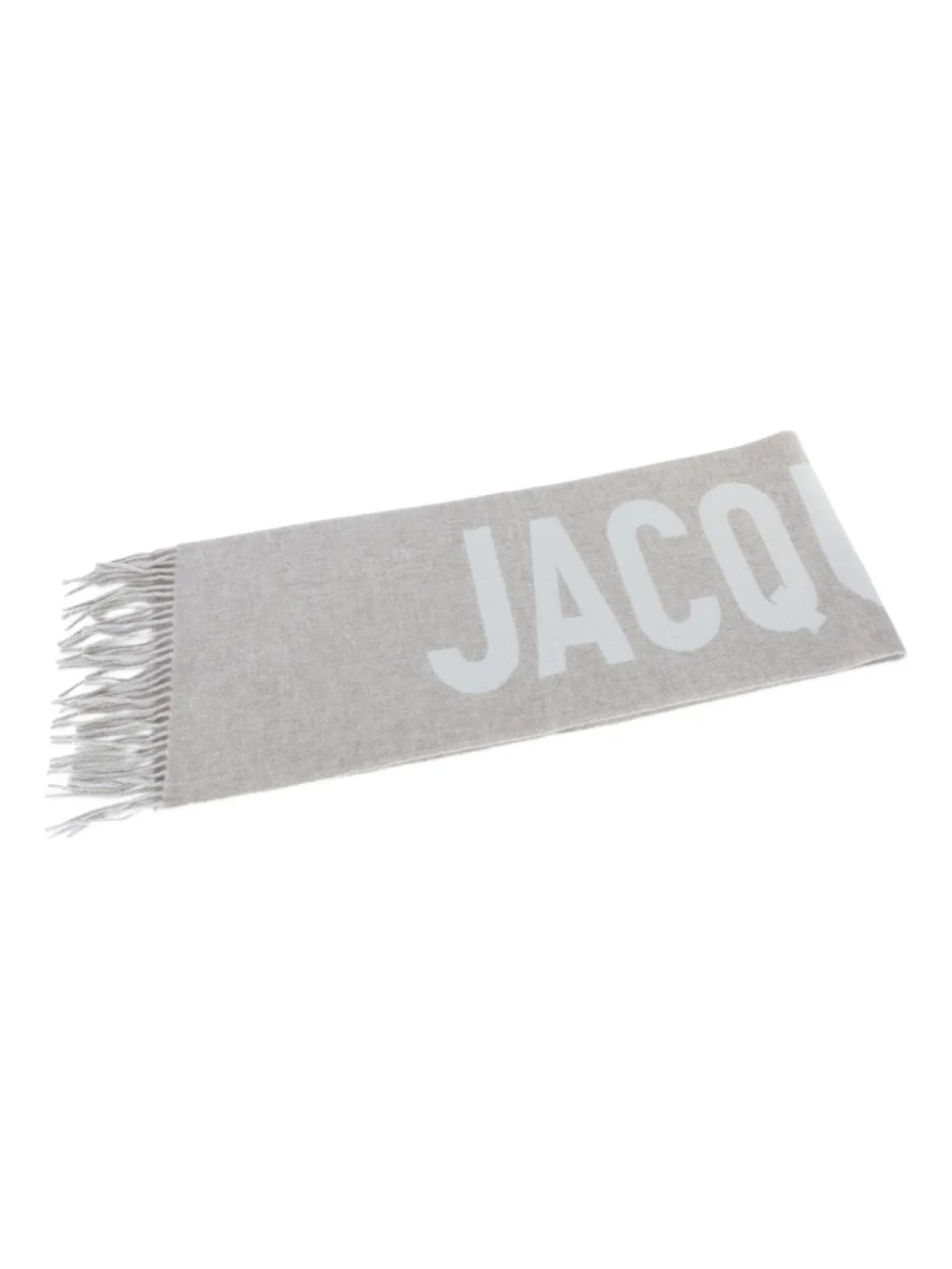 

Шарф с бахромой Jacquemus Le Écharpe, серый