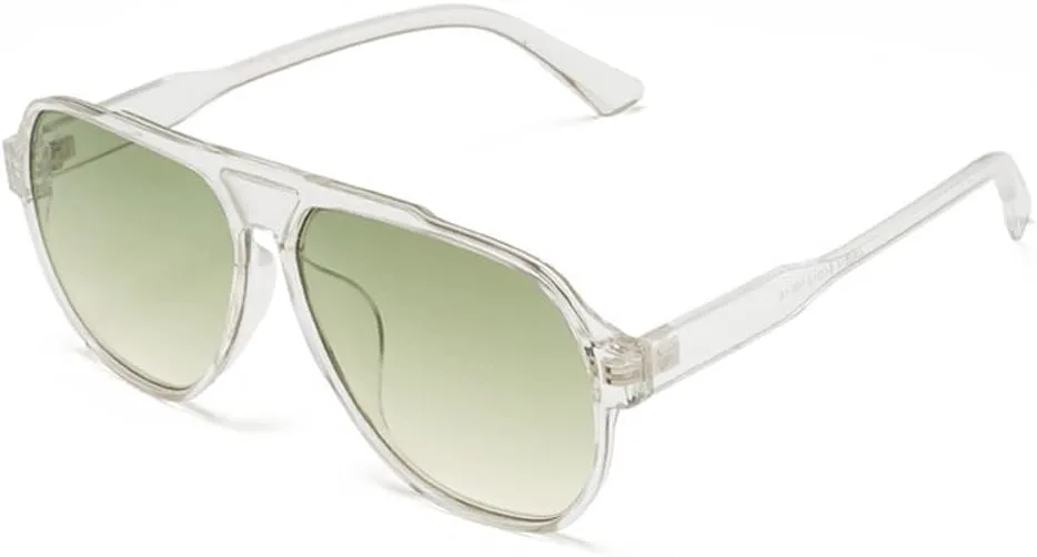 

Винтажные солнцезащитные очки большого размера для женщин, большие оправы, солнцезащитные очки-маски, очки с защитой от УФ-излучения UV400 TKKTLLT, Clear-lightgreen