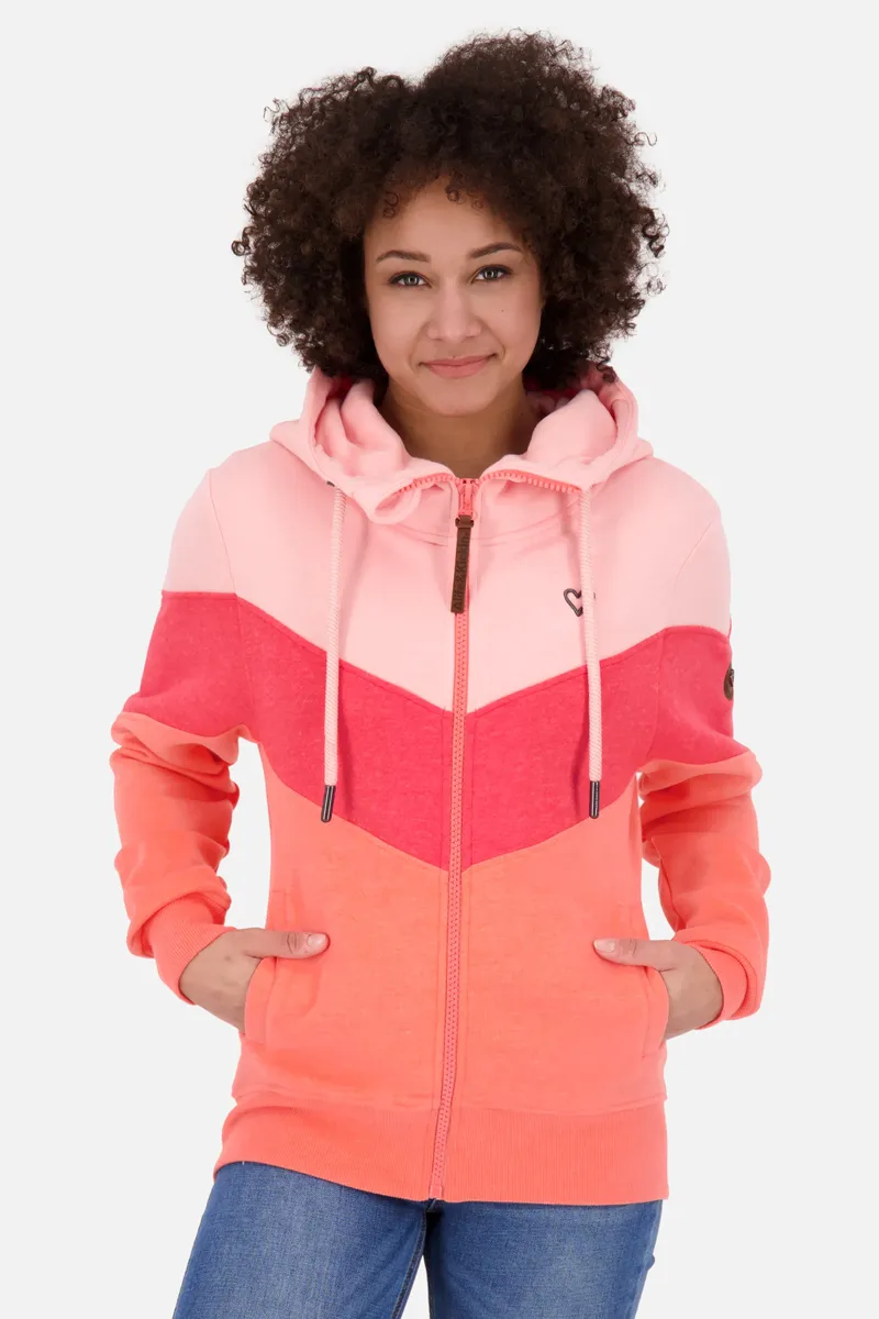 

Толстовка с капюшоном Alife & Kickin "StellinaAK A Hooded Sweatjacket Women", цвет Peach Melange