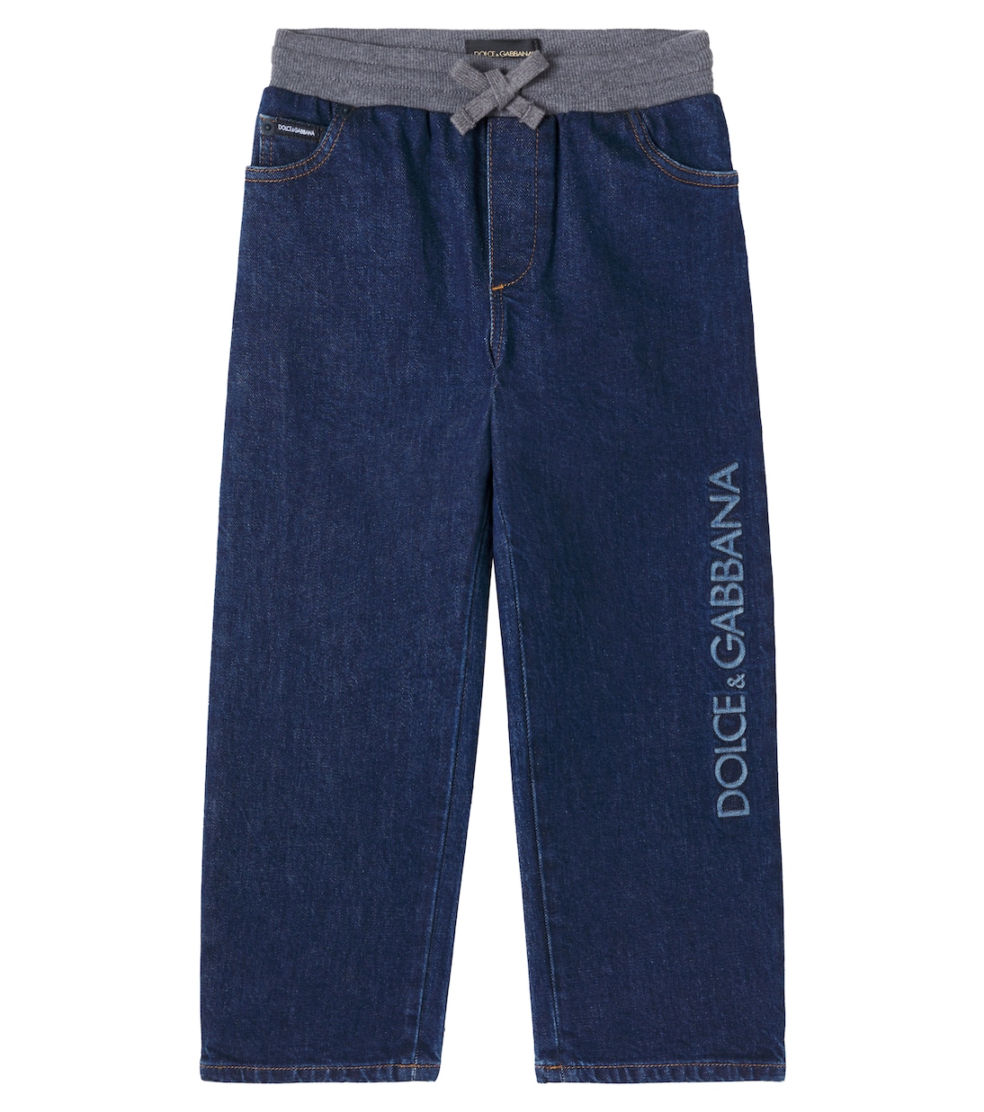 

Прямые джинсы с логотипом Dolce&Gabbana Kids, Variante Abbinata