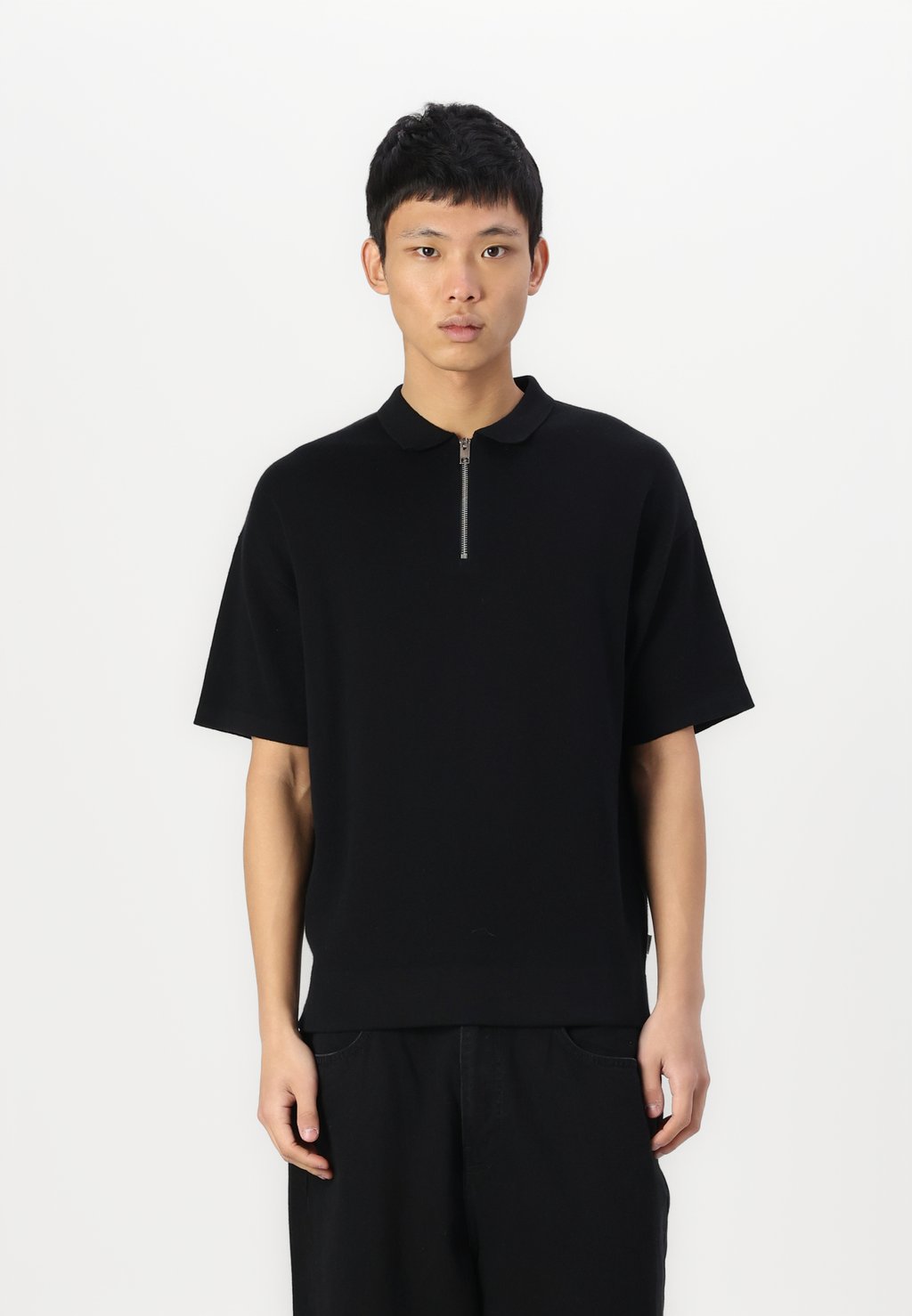 

Поло JJTROY ZIP Jack & Jones, черный