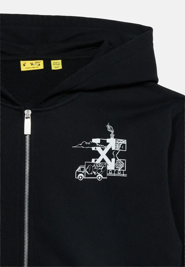 Толстовка на молнии Off-White, черный — фото 3