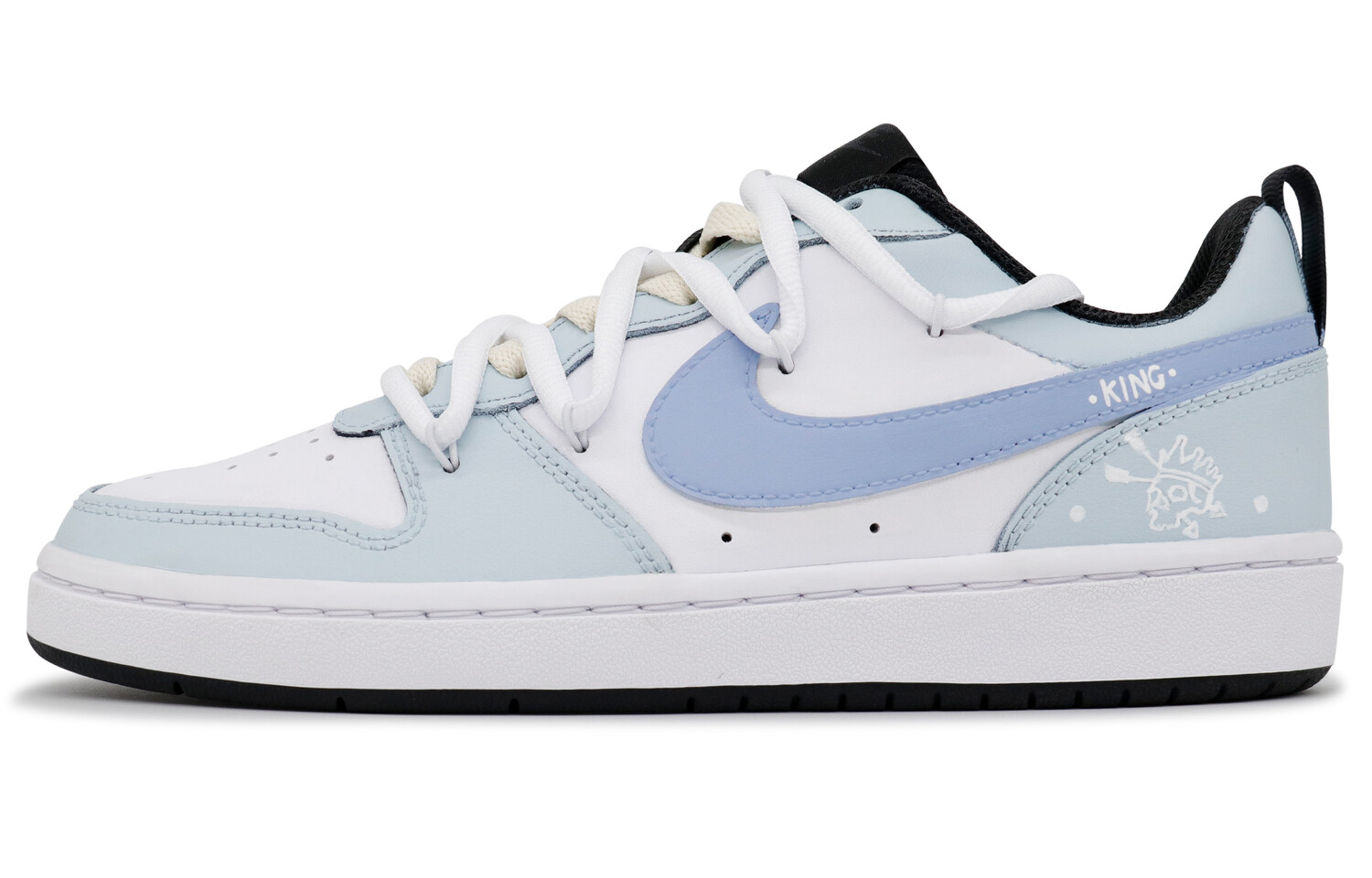 

Кроссовки Nike Court Borough Skateboard Shoes Women's Low-Top Blue White, синий