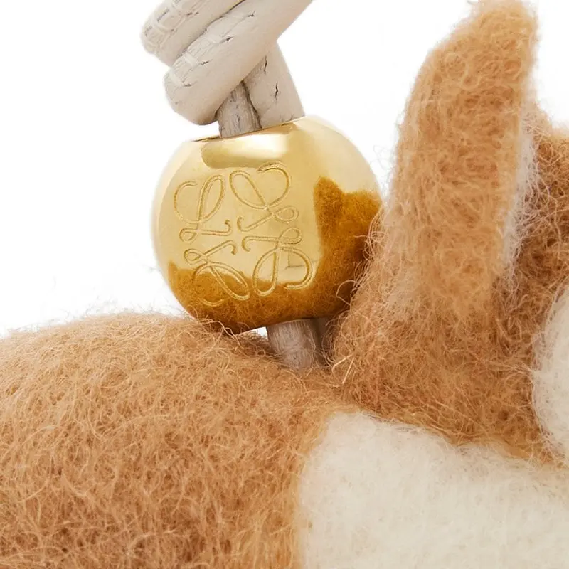 LOEWE Кожаный ремешок для сумки женский мягкий бело-оранжевый, Soft White & Orange — фото 4