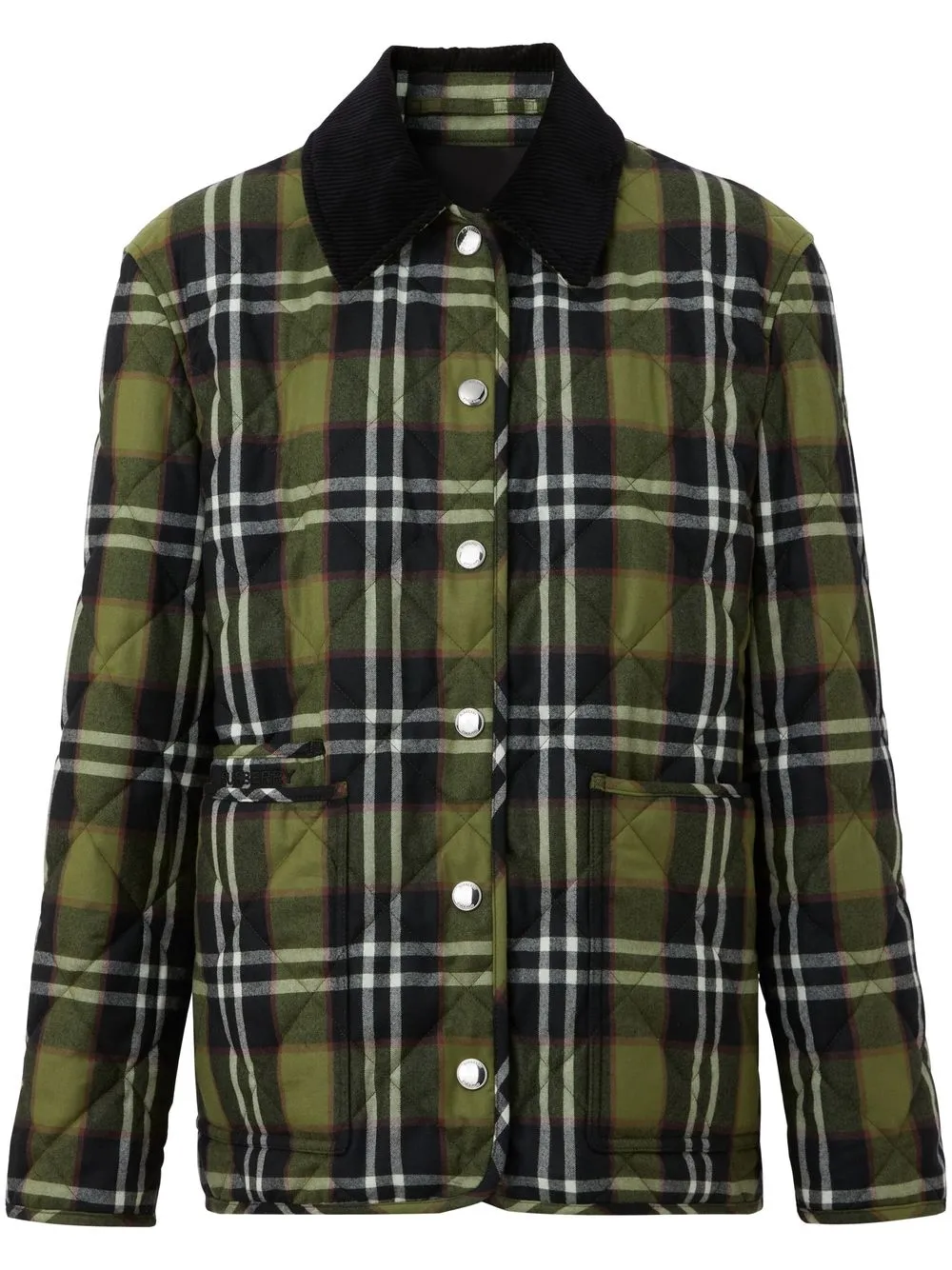 

Стеганая куртка в клетку BURBERRY, зеленый