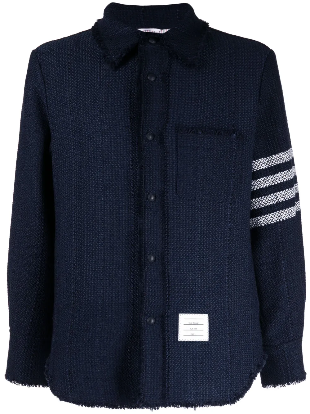 

Куртка-рубашка с полосками 4-Bar THOM BROWNE, синий