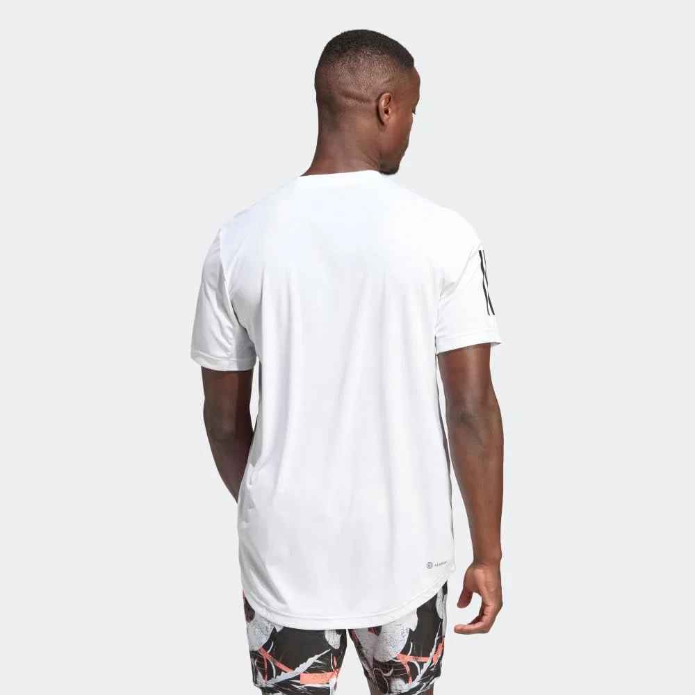 Футболка теннисная Adidas Women's Club 3-Stripes, белый — фото 4