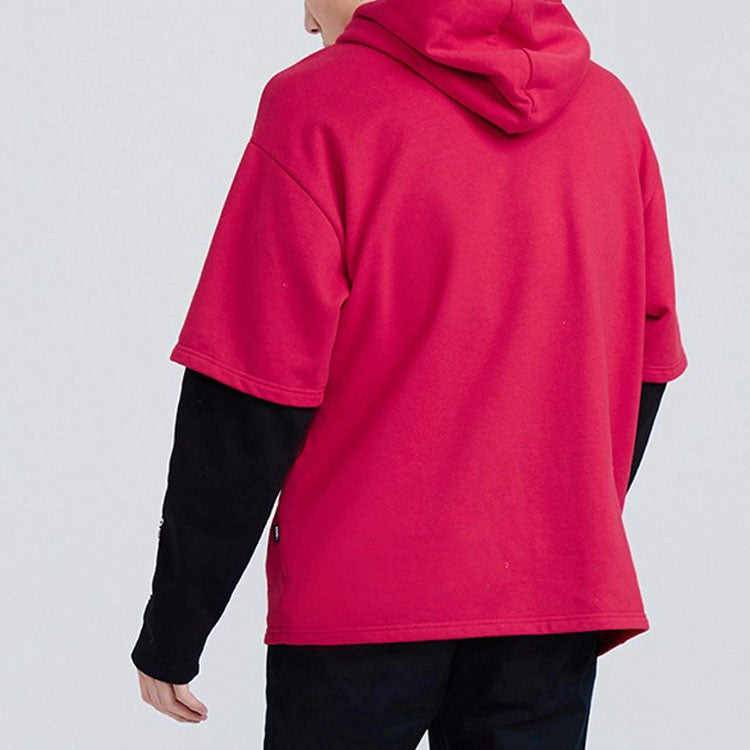 Толстовка Vans Red Black Colorblock Alphabet Printing Couple Style Red VN0A3QTQ0PZ, красный — фото 4