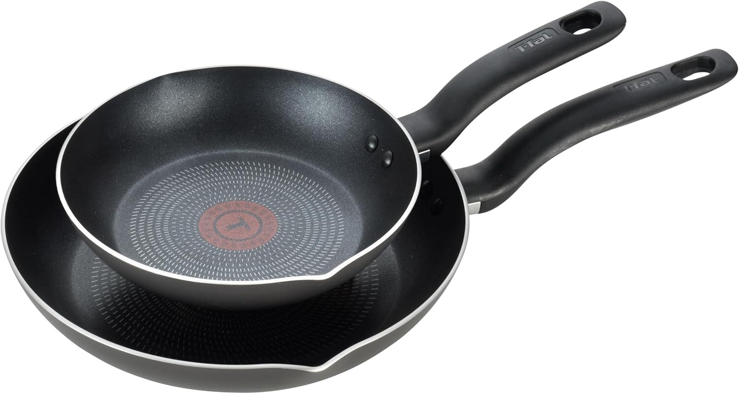 

T-fal Initiatives Набор из 2 предметов сковороды с антипригарным покрытием, Black