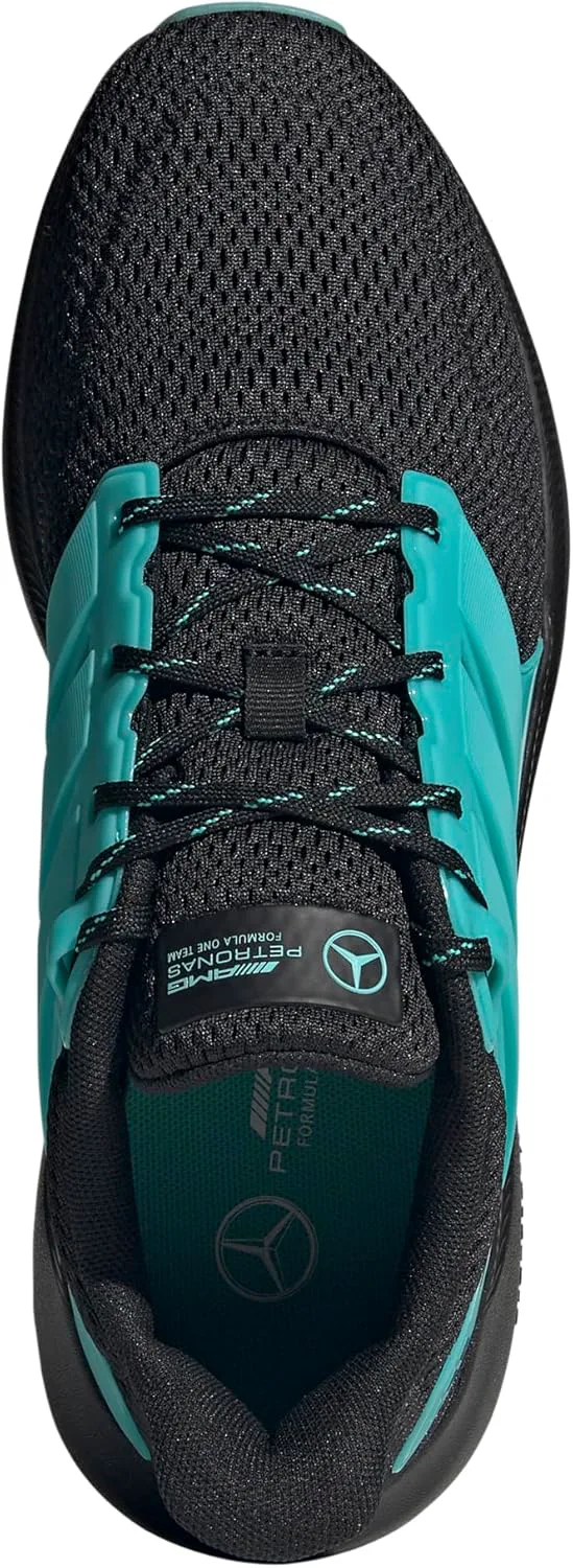 Мужские кроссовки Adidas Mercedes AMG Petronas Formula One Team Ultimashow 2.0 на шнуровке, повседневные - черные, черный/мятный — фото 3
