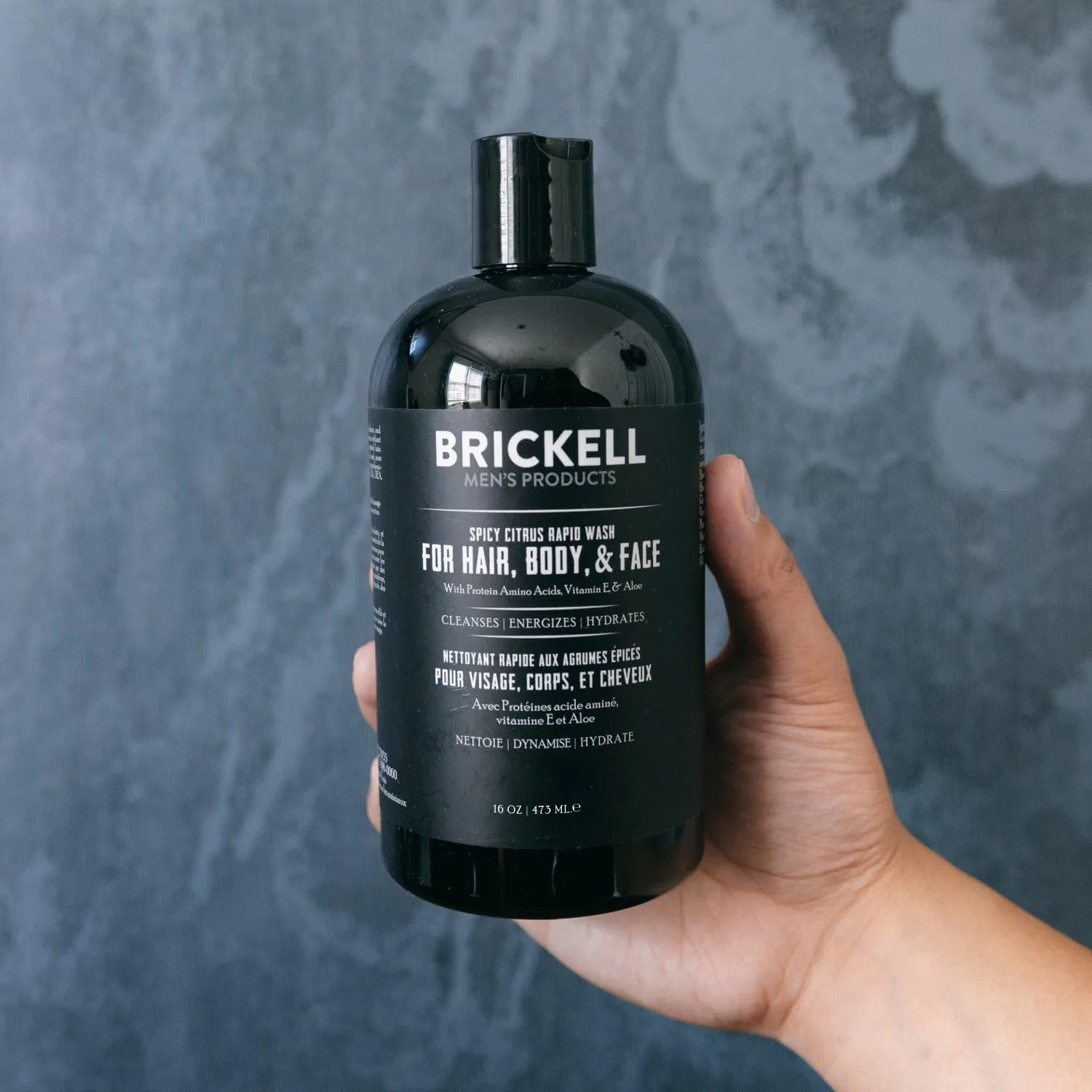 Мужской гель для душа Brickell Men's Rapid Wash 3 в 1 (Spicy Citrus, 473 мл) Brickell Men'S Products — фото 4