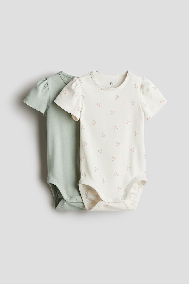 

Комплект из 2 боди с короткими рукавами H&M, мультиколор