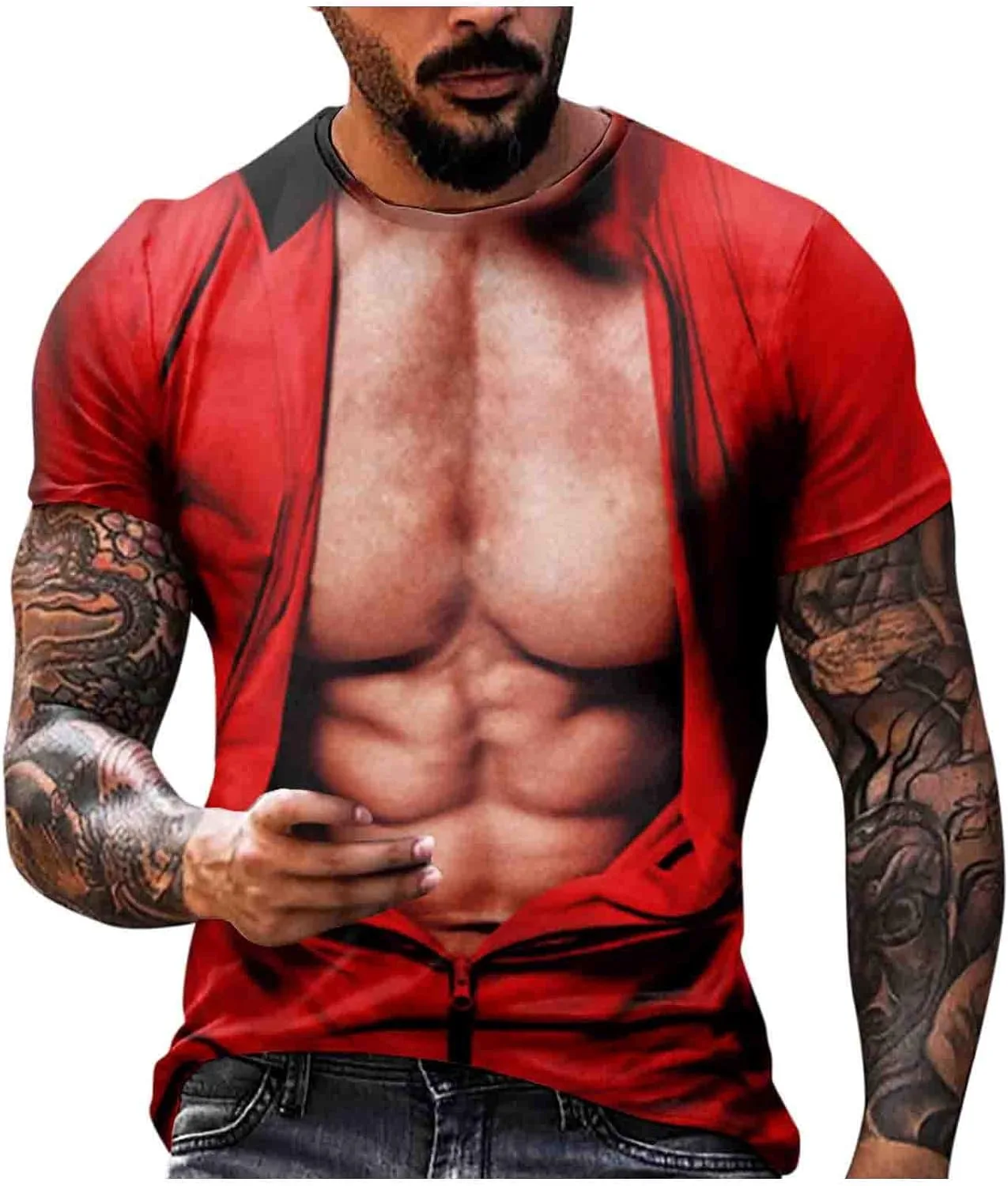 

Мужская футболка с 3D принтом, короткий рукав, M-5XL