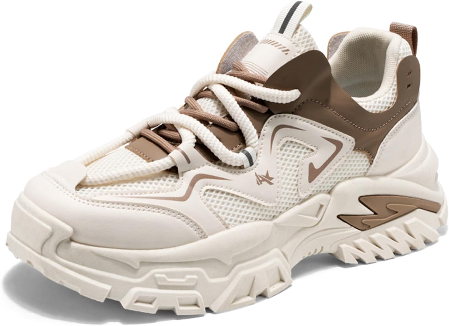 

Мужские массивные кроссовки GSIGUL с дышащей сеткой для бега, тенниса, спорта и повседневной ходьбы, бежевый