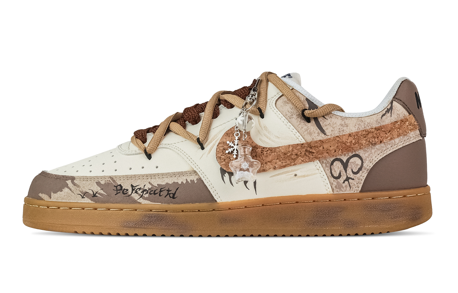 

Court Vision 1 End Of Time устойчивые к истиранию низкие скейтборд кроссовки men's Nike, бежевый