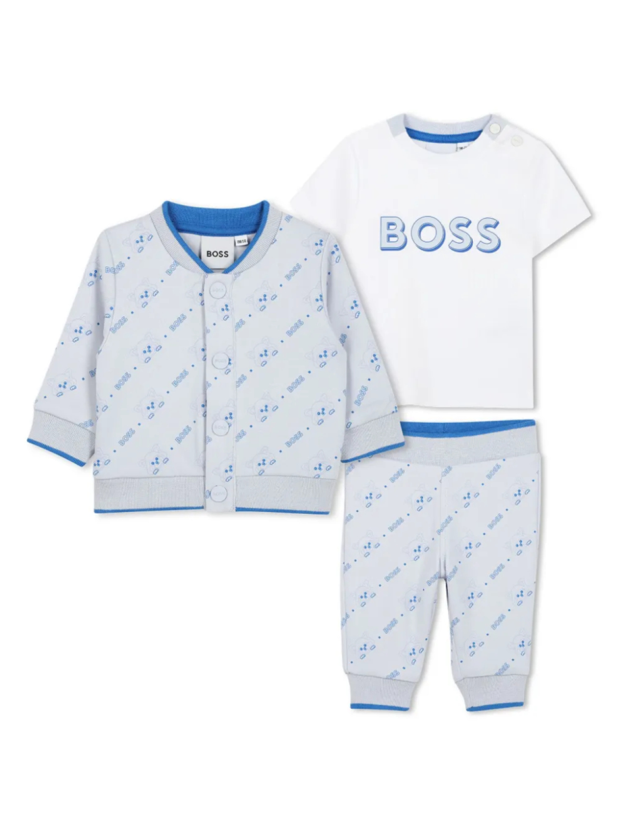 

BOSS Kidswear комплект из топа и брюк с логотипом, синий