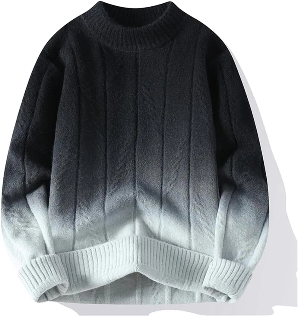 

Мужской свитер с цветными блоками, свободный, с круглым вырезом и длинными рукавами