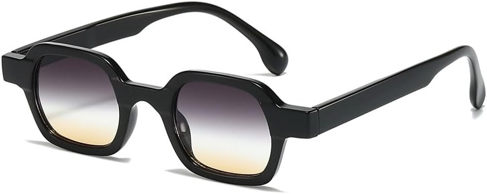 

Женские солнцезащитные очки в форме маленького многоугольника и квадрата, мужские солнцезащитные очки с градиентным переходом, защита от ультрафиолета UV400 SKFGNX, Black Gray Tea