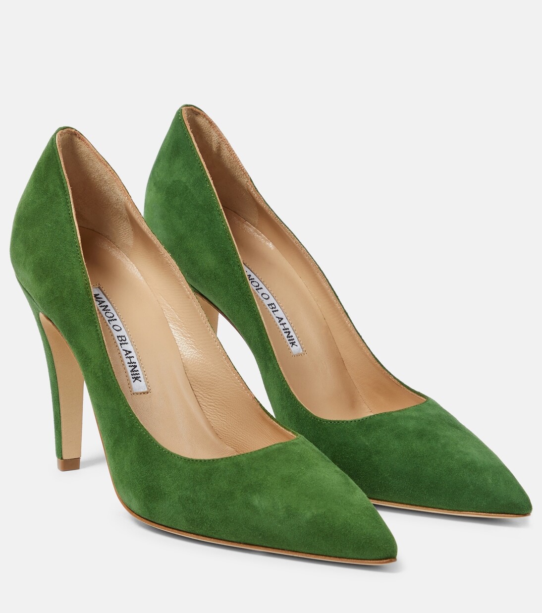 Замшевые туфли nelirapla Manolo Blahnik, зеленый