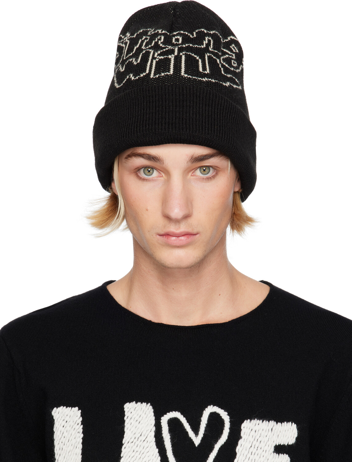 

Жаккардовая вязаная шапка «STRONG WILL» Comme des Garcons Shirt