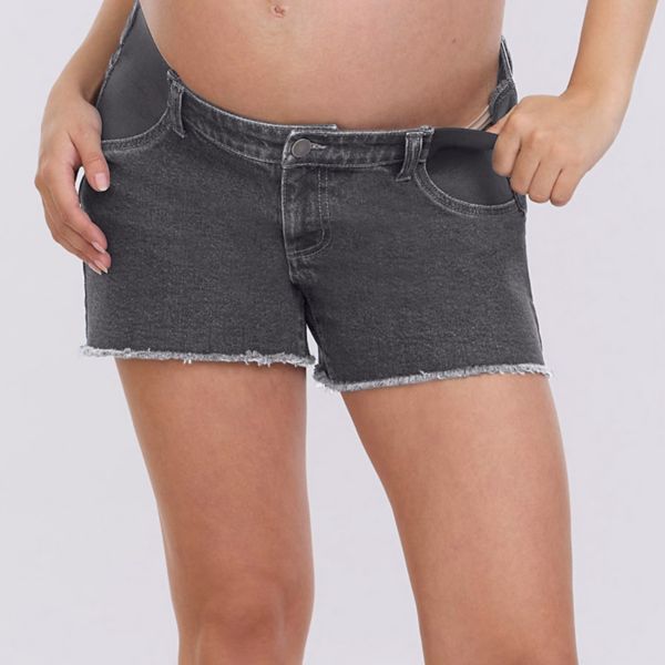 

Беременные шорты с завышенной талией Motherhood, цвет black wash