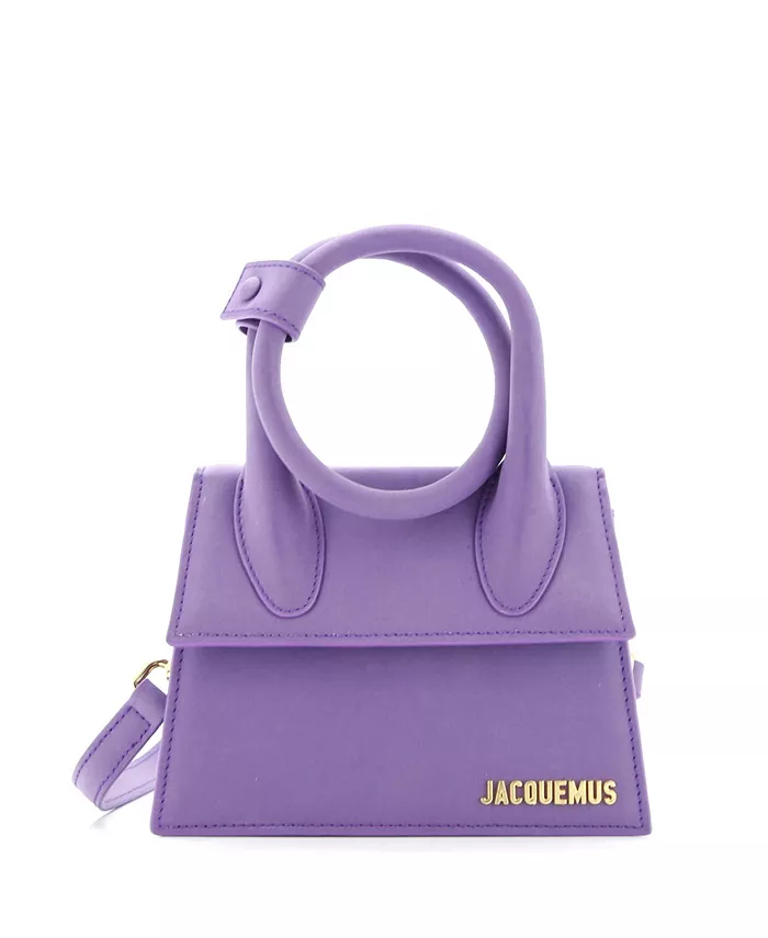 

Кожаная сумка Le Chiquito Noeud Pre-Owned Jacquemus, фиолетовый