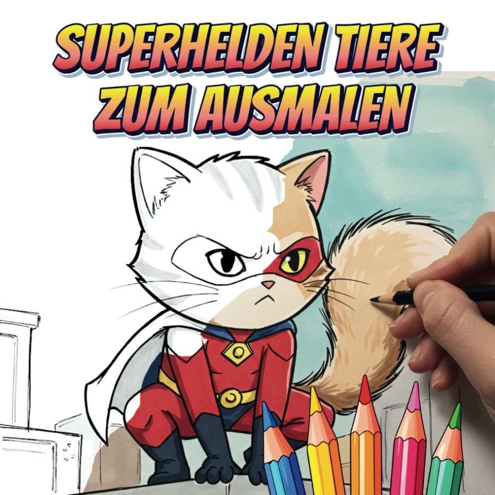 

Superhelden Tiere zum Ausmalen: Malbuch für Jungs und Mädchen | Süße Superhelden Tiere | für Erwachsene | Ideales Geschenk (German Edition) (Independently published)
