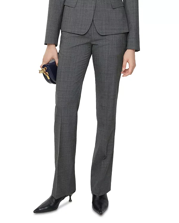 Брюки Vivette Burberry, классические, шерстяные, серый