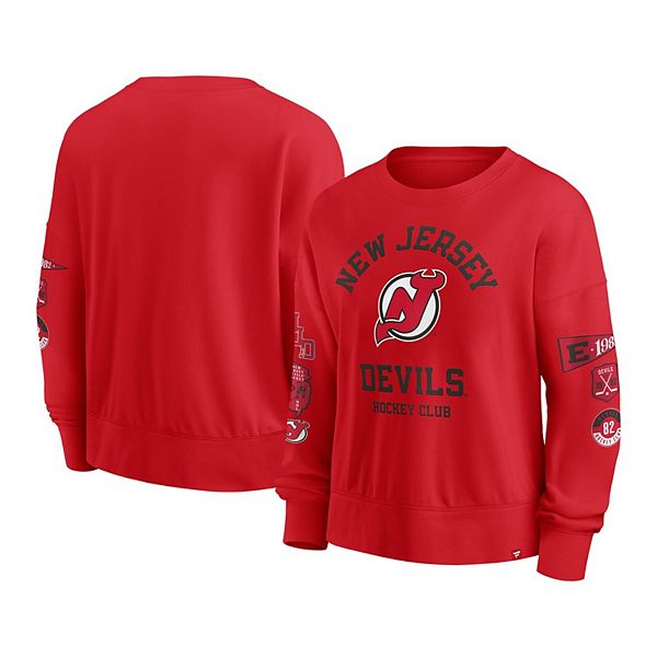 

Женский красный свитшот New Jersey Devils Go Team Fanatics