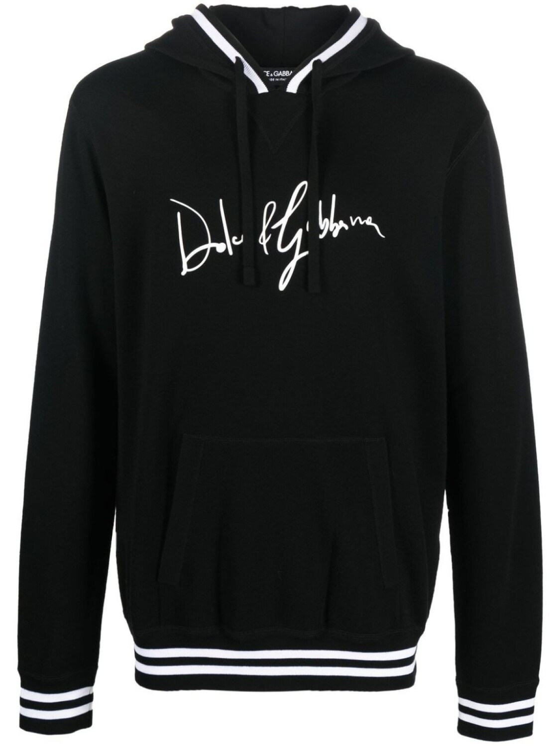 

Dolce & Gabbana худи с кулиской и логотипом, черный