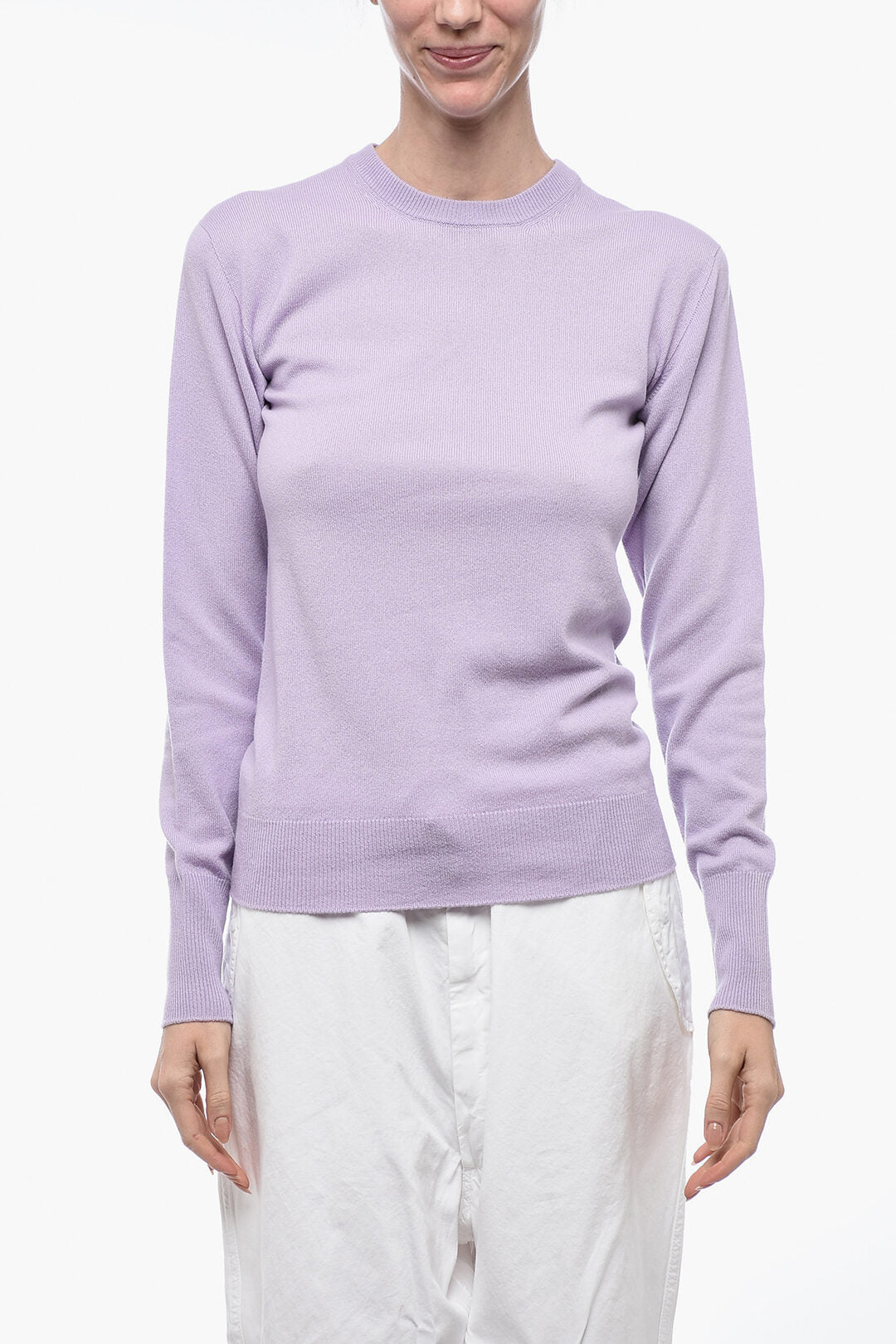 

Свитер Jil Sander с круглым вырезом из чистого кашемира, фиолетовый