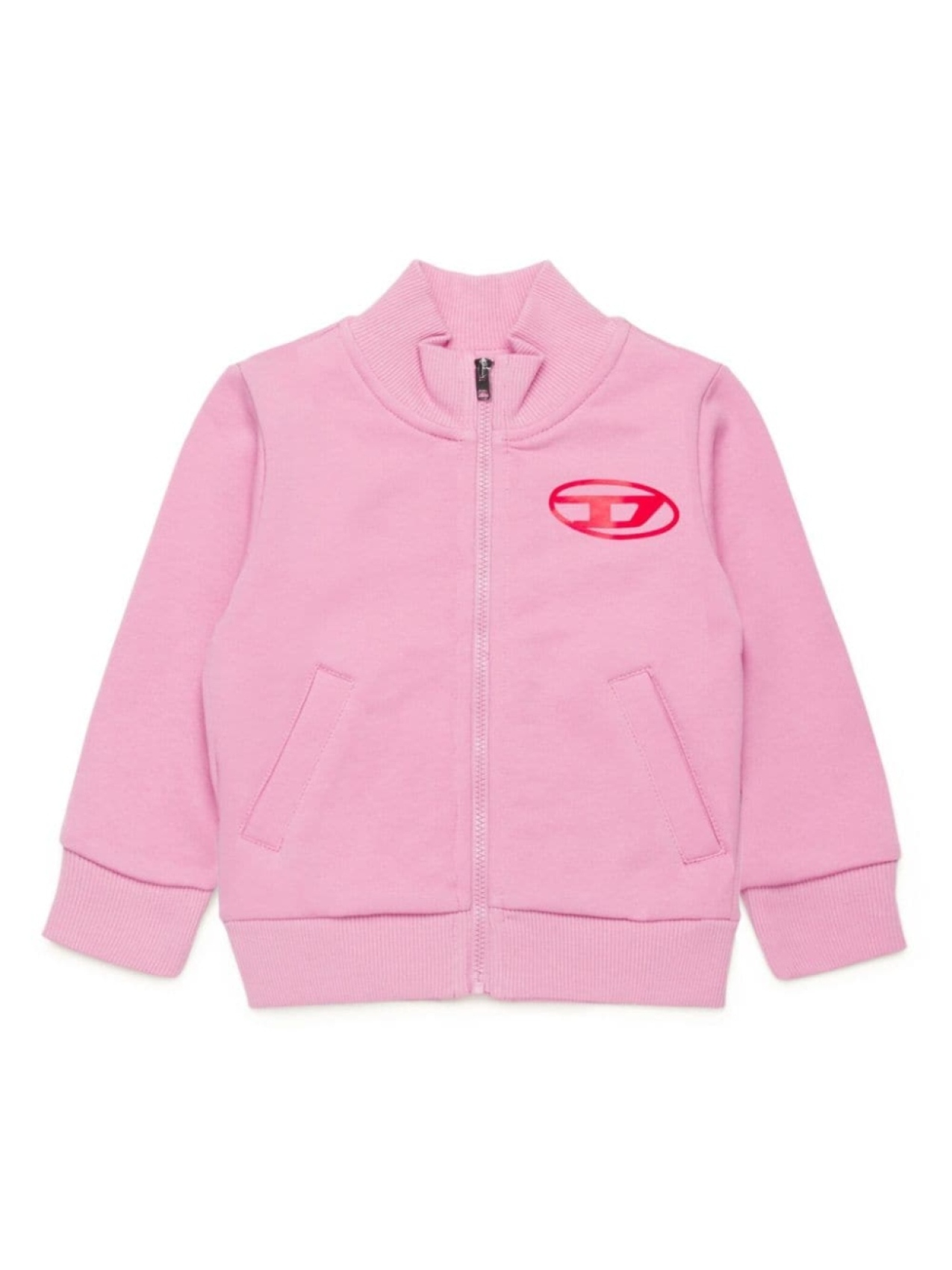 

Детская хлопковая куртка Diesel Kids Oval D-print, розовый