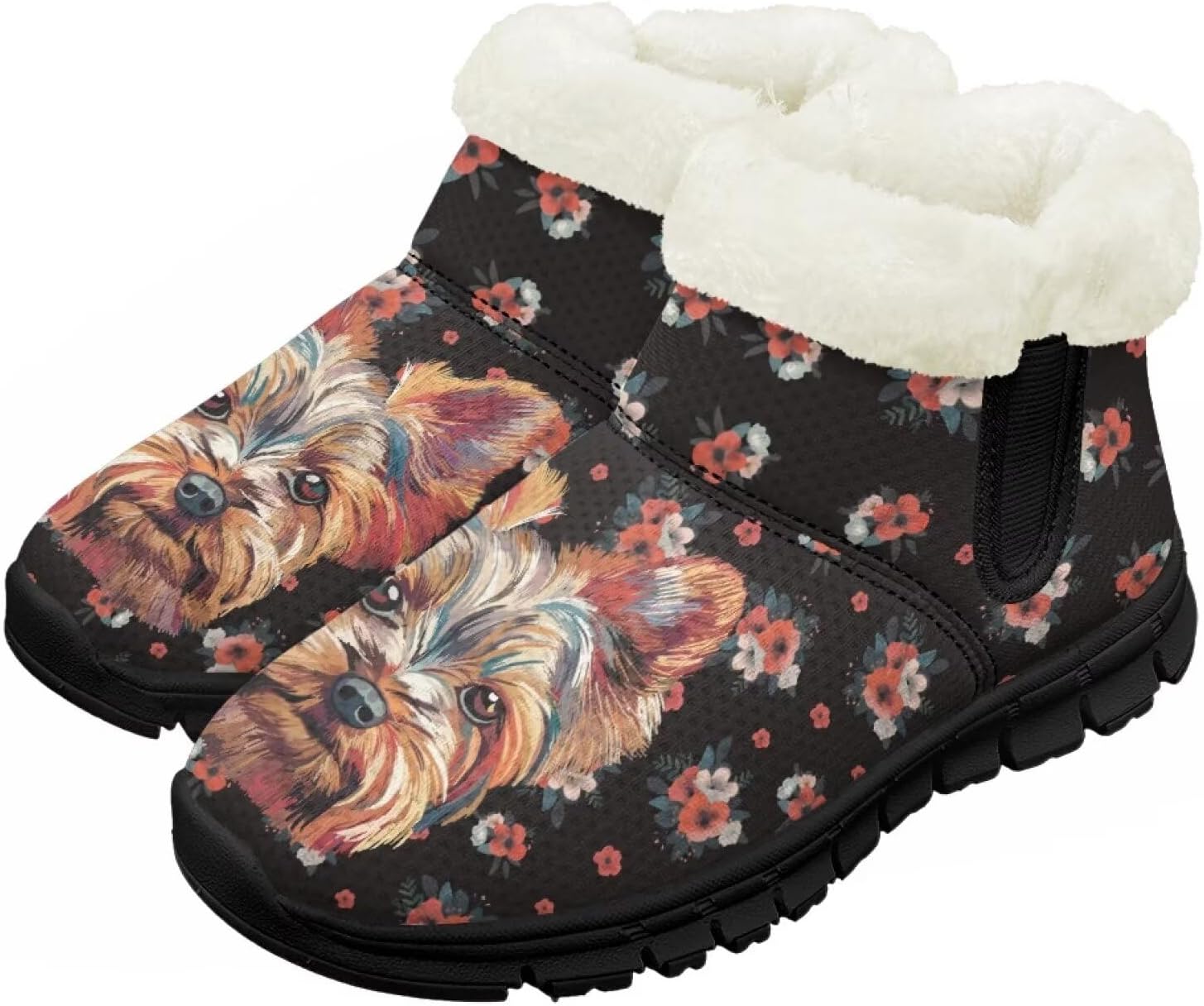 

Зимние сапожки для малышей, теплые снежные ботинки, уютные пушистые детские ботильоны, уличная модная обувь для мальчиков и девочек Chririnla, Cute Yorkshire Terrier