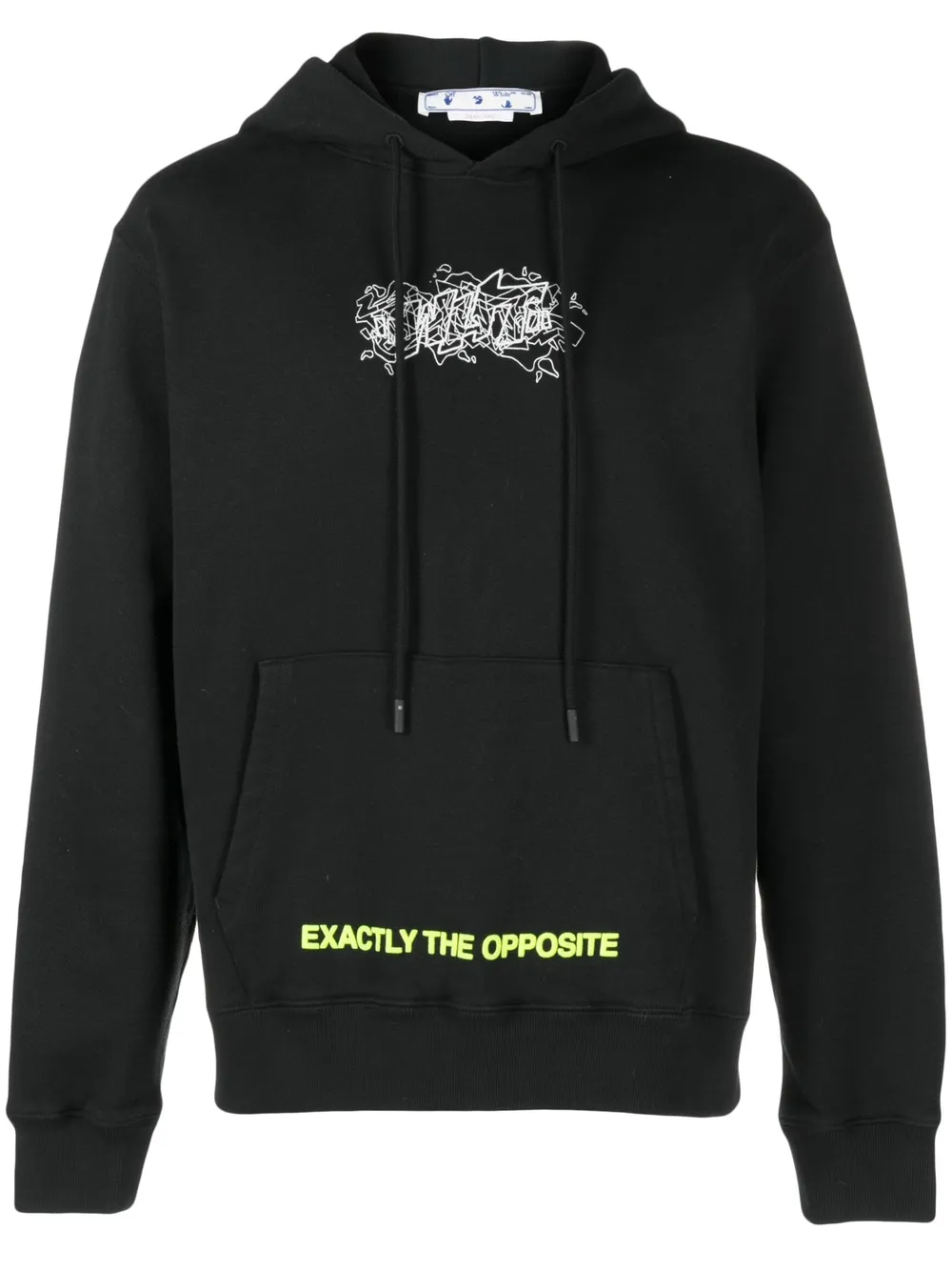 

Худи с кулиской и надписью OFF-WHITE, черный