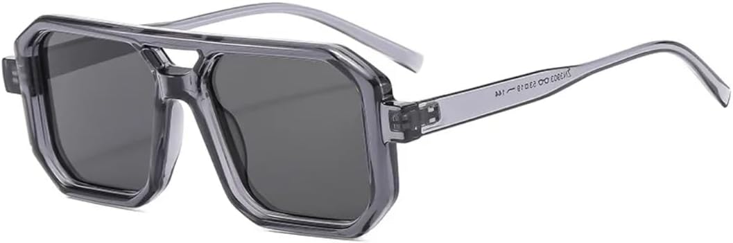 

Модные солнцезащитные очки в винтажной оправе с крупной рамкой для женщин и мужчин, роскошные трендовые женские очки с защитой от УФ-излучения UV400 VVTWSSW, Cleargray-black