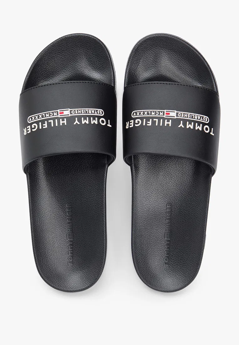 Сандалии Tommy Hilfiger, модель Raised Pool Slides, Tommy Hilfiger, черный — фото 2