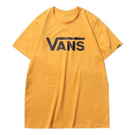 

Футболка Vans Classic Logo Casual Sports Printing Short Sleeve Couple Style Yellow VN0A4MM650X, желтый