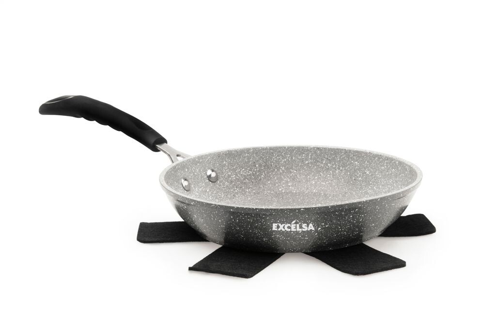 

Кастрюля Excelsa Forn-Ok 20 см алюминий серый