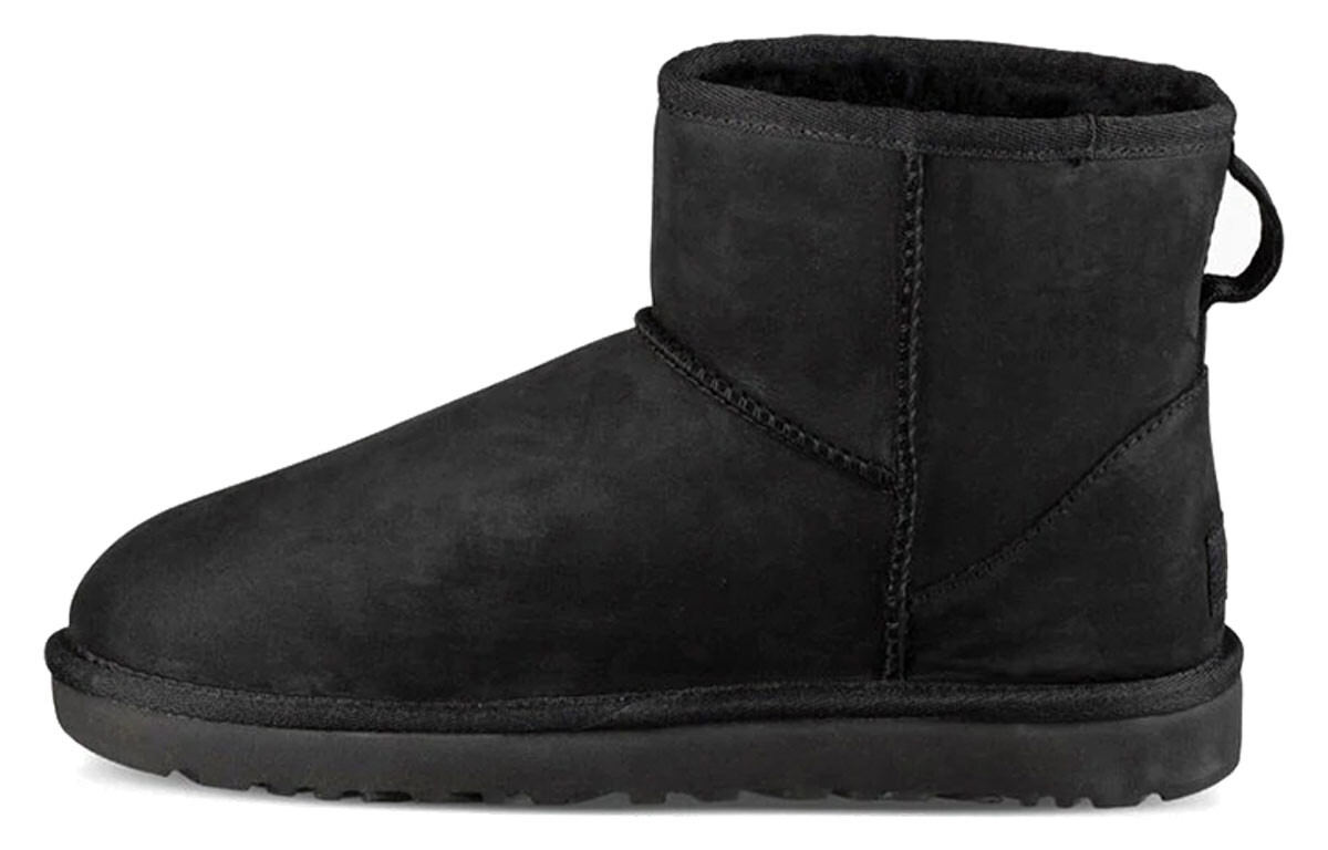 

Угги UGG Classic Mini Leather Snow Boots Black Women's