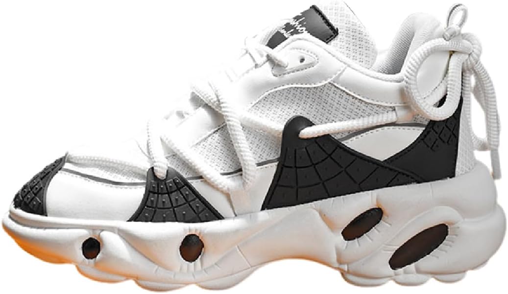 

Мужские кроссовки без шнурков Легкие с толстой подошвой Сетчатые кроссовки с цветной вставкой Модные массивные кроссовки на платформе Lexamen, белый