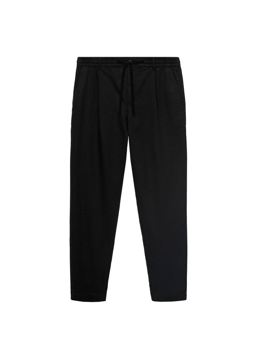 

Обычные брюки со складками спереди MANGO MAN Romelino, Black